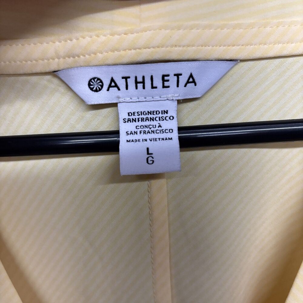 Womens Size L Athleta Newport Wrap Dress Yellow - Picture 2 of 6
